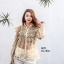 เสื้อเกาหลี พร้อมส่ง เสื้อผ้า มุ้งตาข่ายแขนยาว
