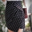 พร้อมส่ง กระโปรงเอวสูง แต่งจีบป้ายหน้า