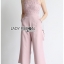 เสื้อผ้าเกาหลี พร้อมส่ง จัมป์สูท ผ้าเครปตกแต่งลูกไม้