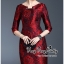 เดรสเกาหลี พร้อมส่ง ชุดเดรส พิมพ์รูปกุหลาบลายนูน