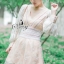 พร้อมส่ง เพลย์สูทขาสั้นเนื้อผ้าทอลูกไม้