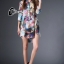 พร้อมส่ง mini dress แขนยาว หลากสี กับดอกกุหลาบ