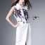 พร้อมส่ง เซ็ตเสื้อเชิ้ตแขนกุดพิมพ์ลายดอกไม้