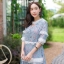 ชุดเดรสเกาหลี พร้อมส่ง แม็กซี่เดรส สวยหวาน แต่งพลีท