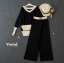 เสื้อผ้าแฟชั่น พร้อมส่ง เสื้อหน้าสั้นหลังยาวกับกางเกง