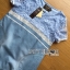 พร้อมส่ง เซ็ตเสื้อผ้าลูกไม้ตกแต่งเดนิมและกางเกง