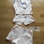 พร้อมส่ง เสื้อผ้าแฟชั่น เสื้อสูทแขนกุดและกางเกงขาสั้น