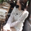 เสื้อผ้าเกาหลี พร้อมส่ง เสื้อแขนยาวตกแต่งระบาย