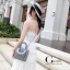 เดรสเกาหลี พร้อมส่ง มินิเดรส สายเดี่ยวแต่งลูกไม้ซีทรู