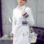 พร้อมส่ง มินิเดรสคอปก ดีเทลแต่งกุ๊นขอบเอว