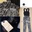 พร้อมส่ง Jumpsuit จัมป์สูทกางเกงผ้าพิมพ์ลายกราฟิกสุดชิค