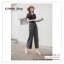 LG083 กางเกงขาบาน เอวยางยืด อัดพีช มี 4 สี ชมพู เทาอ่อน เทาเข้ม ดำ ผ้านิ่มใส่สบายคะ