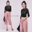 เสื้อเกาหลี พร้อมส่ง เสื้อบิดด้านหน้า ผ้ากลิตเตอร์สวย