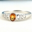 SKJewelryFactory แหวนบุษราคัมแท้ สีเหลืองอมส้ม เล่นไฟดี สไตล์แหวนพลอยเม็ดเดี่ยว เหมาะใส่ติดนิ้ว ER01742-YSA