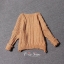 เสื้อเกาหลี พร้อมส่ง เสื้อไหมพรม คอปาด