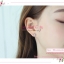 SK019 ต่างหูแฟชั่น ตุ้มหู สีเงิน แต่งรูปดอกไม้ สวยน่ารัก