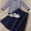เสื้อผ้าเกาหลี พร้อมส่ง เซตเสื้อ+กระโปรงลูกไม้