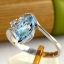 SKJewelryfactory แหวนมาร์คี พลอยรูปเม็ดข้าวสาร พลอยบลูโทปาซแท้ ER02350-BTP
