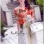 พร้อมส่ง เดรสทรงหลวมคอแหลมแขนสั้น