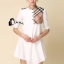 พร้อมส่ง Mini dress burberry แขนห้าส่วน เน้นตัวเดรสโทนสีขาว