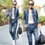พร้อมส่ง เสื้อแจ็กเก็ตยีนส์หลังเป็นรูปสนูปปี้