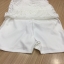 พร้อมส่ง เสื้อผ้าแฟชั่น Jumpsuit สั้น สีขาว ทรงเกาะอก