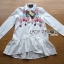 พร้อมส่ง เสื้อแฟชั่น เชิ้ตยาวปักลายดอกไม้