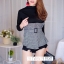 เสื้อเกาหลี พร้อมส่ง เสื้อเก๋เก๋ งาน 3 ชิ้น