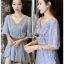 เสื้อผ้าเกาหลี พร้อมส่ง จัมป์สูท ขาสั้น
