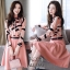 เสื้อผ้าเกาหลี พร้อมส่ง ชุดเซทเสื้อ+กระโปรง