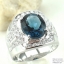 SKJewelryFactory แหวนชาย พลอยสีฟ้าเข้ม ลอนดอนบลูโทปาซ สัญลักษณ์ แห่งความรัก ความเมตตา MR00530-LBT