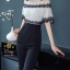 เสื้อผ้าเกาหลี พร้อมส่ง ชุดจั๊มสูท ผ้าจอเจียร์ญี่ปุ่น
