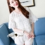 พร้อมส่ง เสื้อแขนบานจับจีบระบายนิดๆ