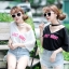 เสื้อเกาหลี พร้อมส่ง เสื้อ H&Mคอกลมแขนสั้น