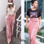 พร้อมส่ง กางเกงกำมะหยี่เกาหลี
