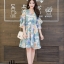 เดรสเกาหลี พร้อมส่ง Dress เดรสสั้น ลายดอก
