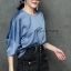 เสื้อเกาหลี พร้อมส่ง เสื้อ เนื้อเงาสวยใส่สบาย