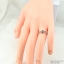 SKJewelryFactory แหวนพลอยโกเมนแท้ ทรงผู้หญิง แซมเพชรด้านข้าง ดีไซน์สี่เหลี่ยมข้าวหลามตัดมุม ER01402-GAN