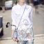 พร้อมส่ง เชิ๊ตยาวคอปก สีขาว