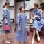 ชุดเดรสเกาหลี พร้อมส่ง Maxi dress งานปัก