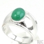 SKJewelryFactory แหวนเงินแท้ 92.5% ฝังพลอยกรีนอะเกทแท้ ER00849-GAC