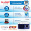 SHARP เครื่องซักผ้า 2 ถัง SHARP ES TW200BL ถังซัก 20.0KG./ ถังปั่นหมาด 12.0 KG สีขาว รับประกันมอเตอร์ 10ปี