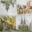 แนวภาพ Landmark เมือง Cologne โคโลญ เยอรมัน เป็นภาพบล็อค 4 กระดาษแนพกิ้นสำหรับทำงาน เดคูพาจ Decoupage Paper Napkins ขนาด 33X33cm