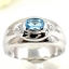 SKJewelryFactory แหวนสไตล์แหวนปลอกมีด พลอยสวิสบลูโทปาซแท้และเพชร ER00829-SBT