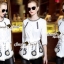 พร้อมส่ง เสื้อเชิ้ตคอกลม ปักลายดอกไม้
