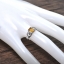 SKJewelryFactory แหวนพลอยซิทรินแท้ แหวนสี่เหลี่ยม ด้านข้างเป็นลายหัวใจคู่ ER01736-CIT