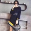 เสื้อผ้าเกาหลี พร้อมส่ง เสื้อแขนยาว กับ กระโปรงเข้าชุด