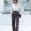 เสื้อผ้าเกาหลี พร้อมส่ง Set เสื้อยืดคอวี+กก.วอม