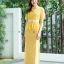 พร้อมส่ง ชุดไทย แบบประยุกต์สีเหลือง