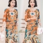 ชุดเดรสเกาหลี พร้อมส่ง Dress ทรงหน้าสั้นหลังยาว คอกลม